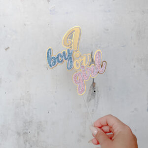 Topper na tort „boy or girl” - obrazek 1