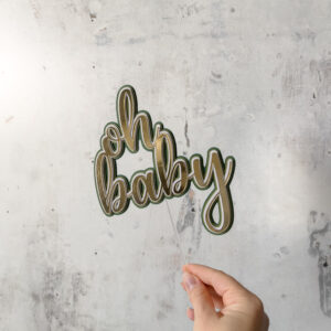 Topper na tort „oh baby” - obrazek 1