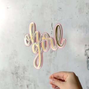 Topper na tort „oh girl” - obrazek 1