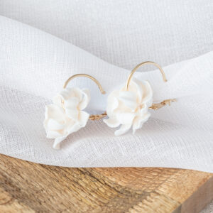 Kolczyki kwiatowe Ivory Bloom - obrazek 1