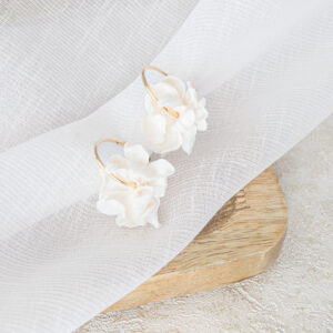 Kolczyki kwiatowe Ivory Bloom - obrazek 2
