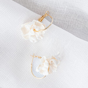 Kolczyki kwiatowe Ivory Bloom - obrazek 6